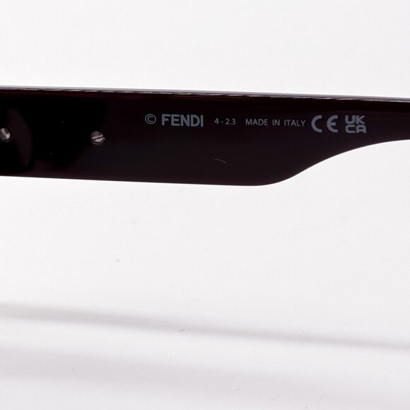 NEW FENDI FE40091U 69A BORDEAUX GREY SQUARE MEN SUNGLASSES FENDI - Picture 9 of 10
